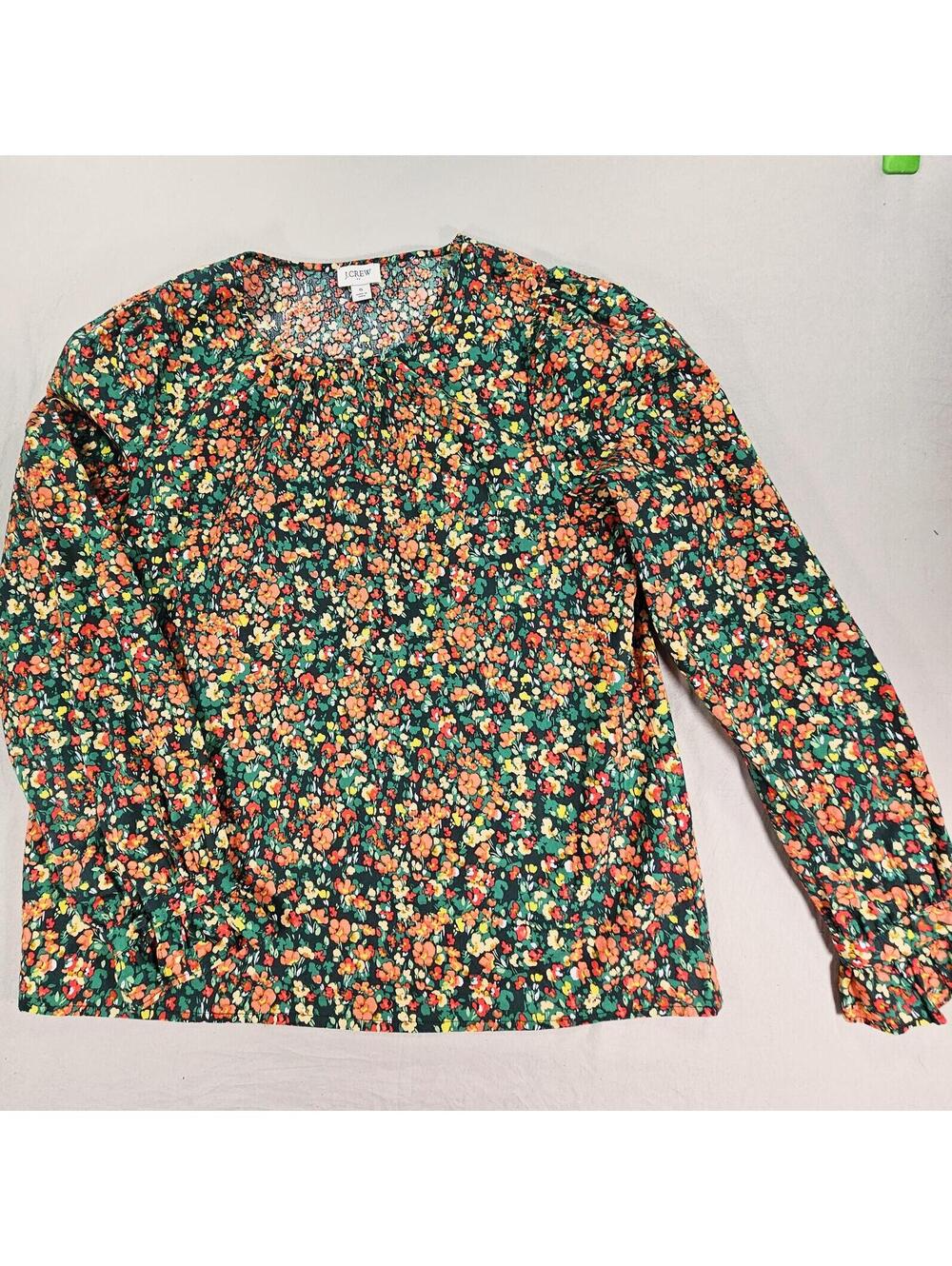 J.Crew Floral Long Sleeve Lightweight Cotton Blouse - Size S